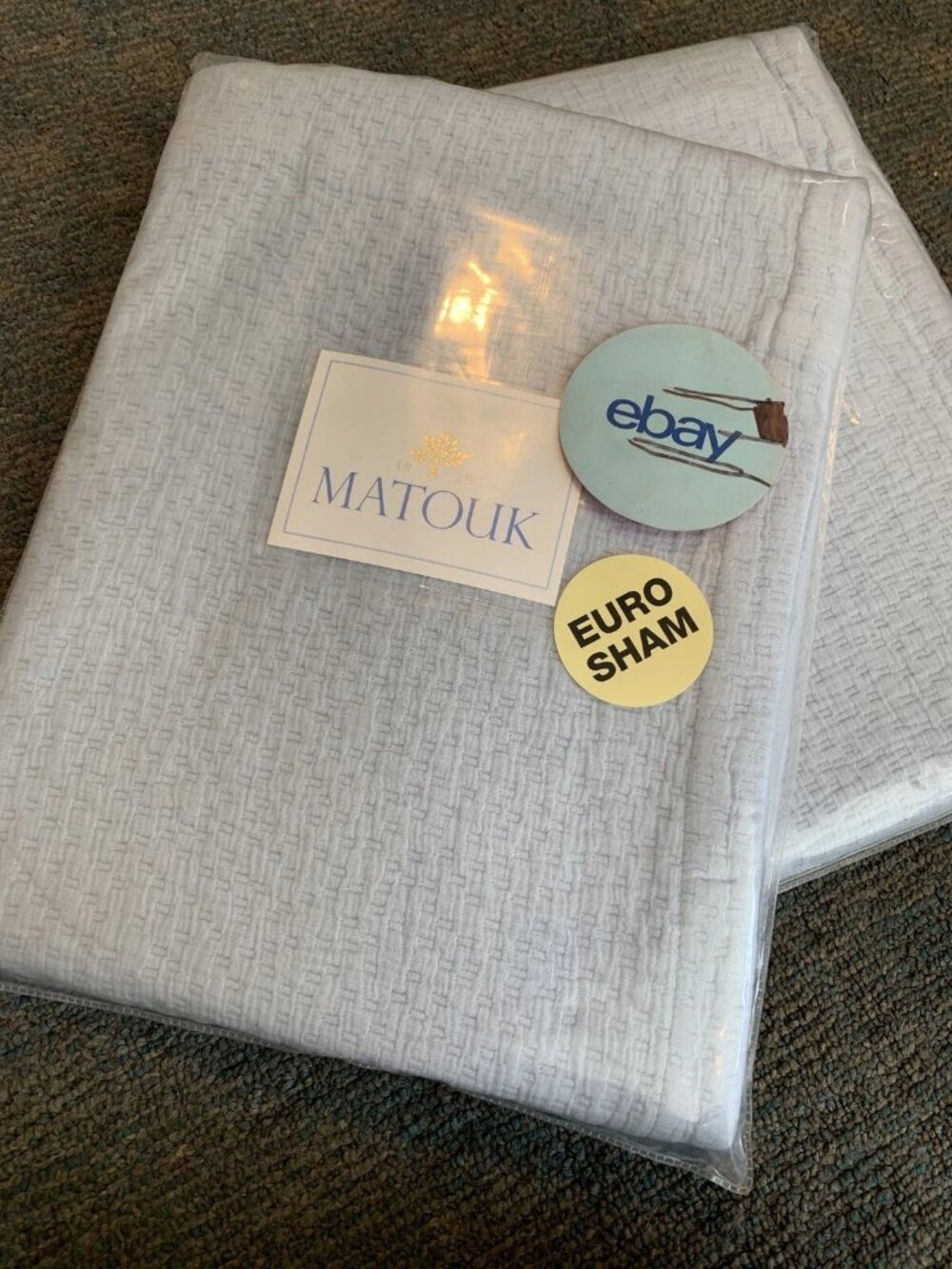 New Matouk Costa Euro Sham 27 x 27, Wedgwood Pair Set Of 2 European Light Blue